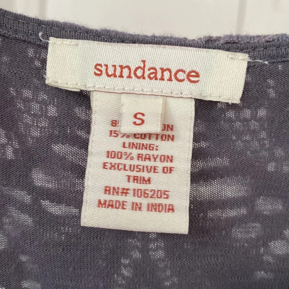 Sundance Catalog Ombré Purple Gray Lace Sequin Crochet Blouse Top Size Small - Picture 5 of 7